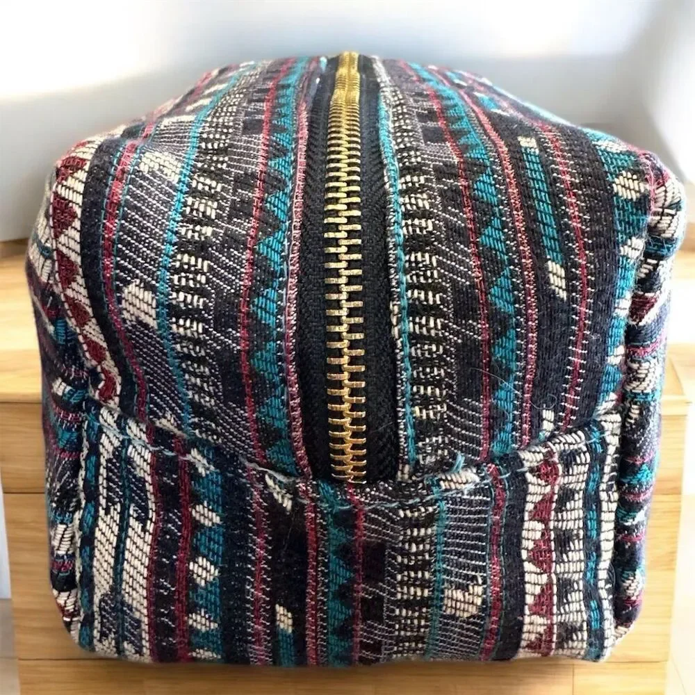 Forever 21 Women's Bohemian Print Cotton Cosmetics Travel Clutch Bag Multicolor